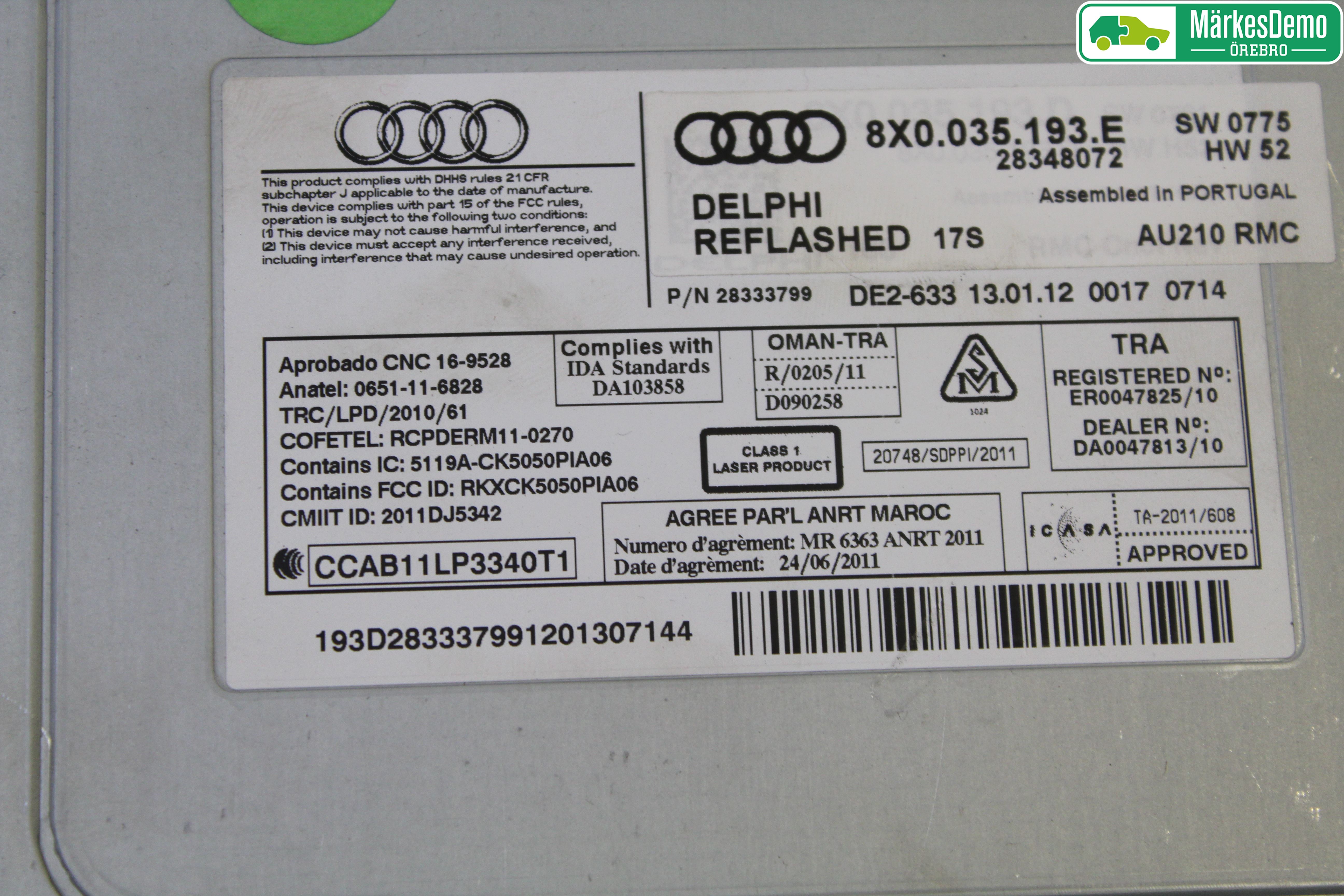 Audi A1/S1 11-18 Radio