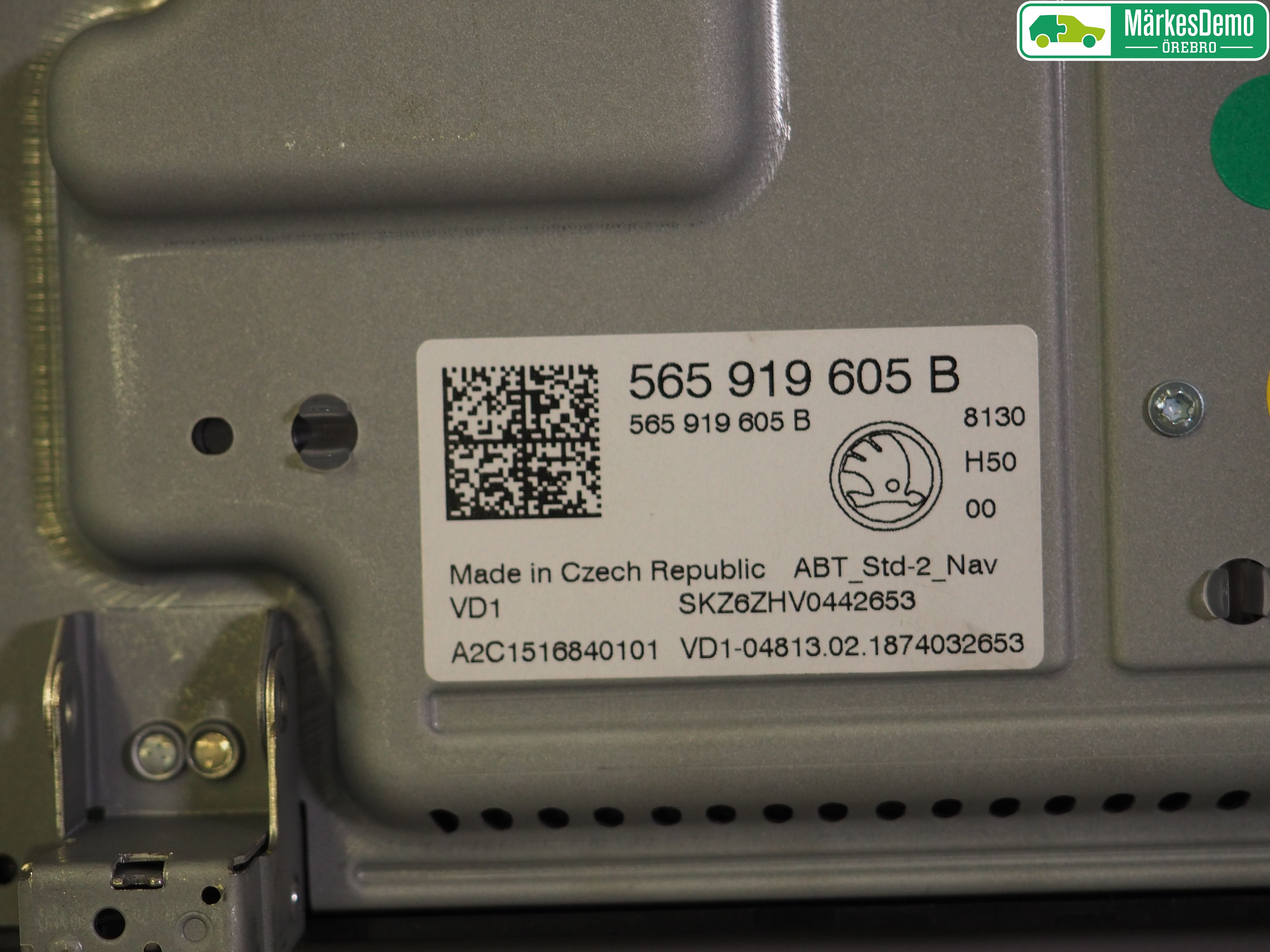 Skoda KODIAQ 17-24 Bildskärm