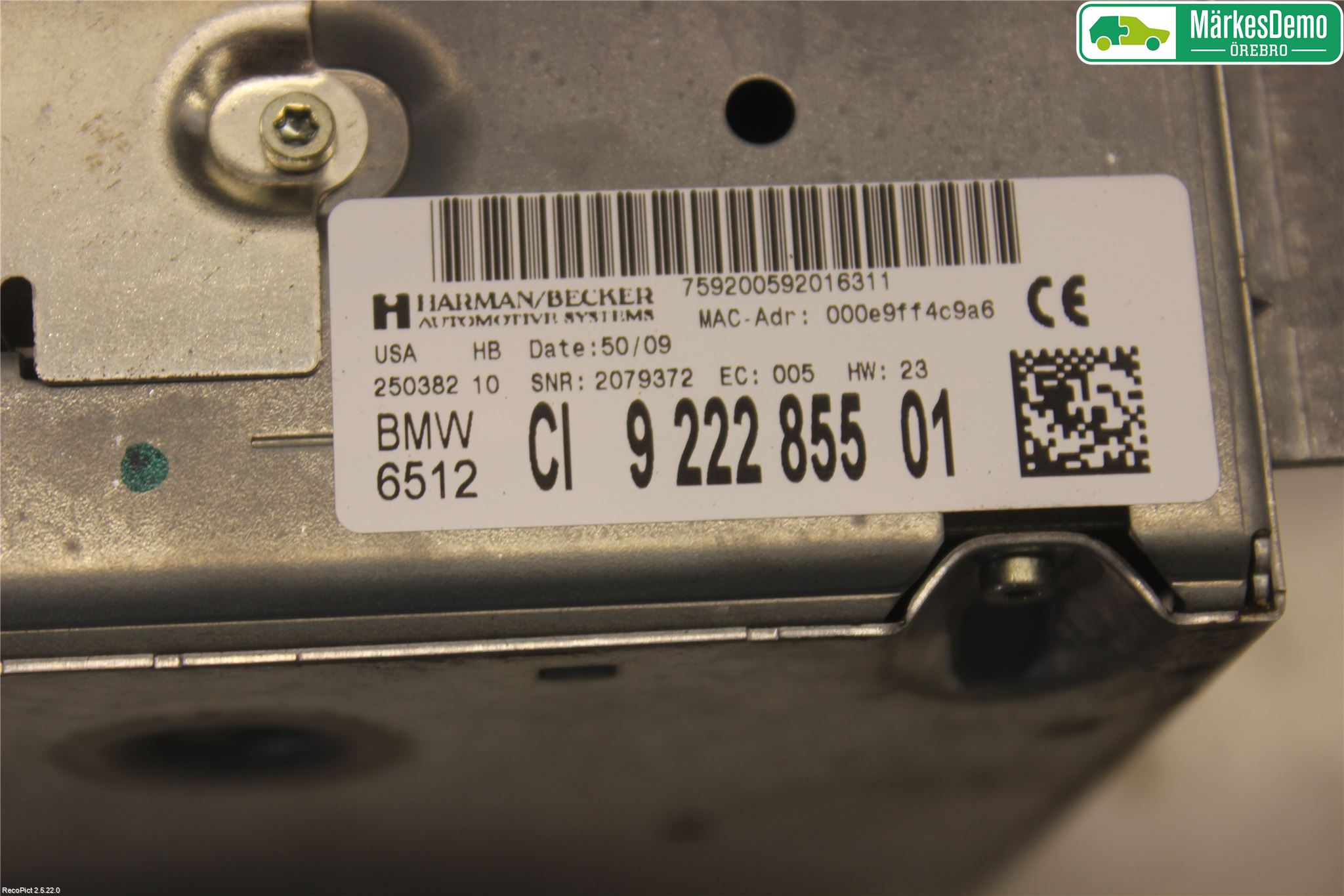 BMW X6 E71/E72   08-14 Cd Radio - Multimediapanel