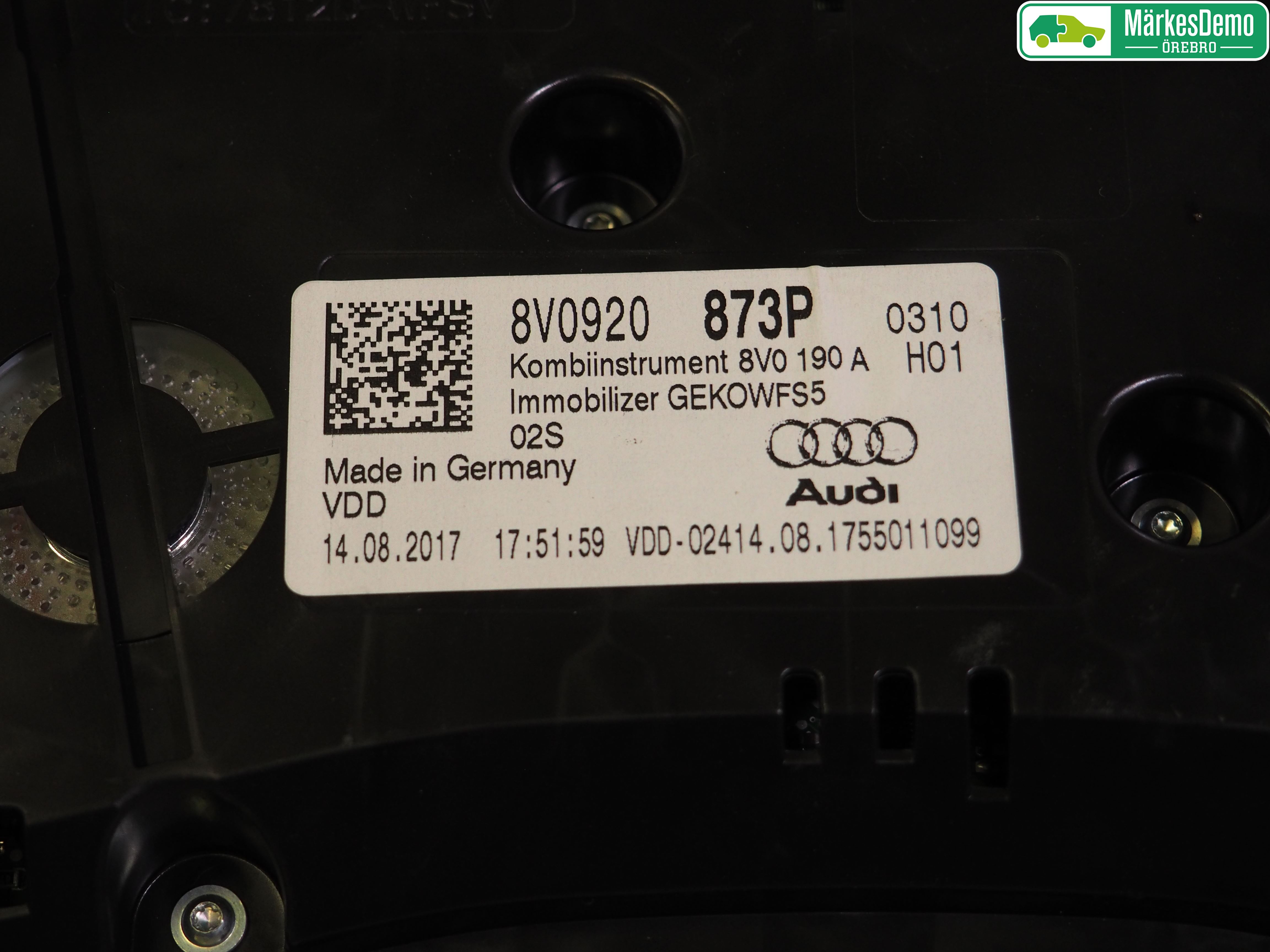 Audi A3/S3 8V 13-20 Instrument Komb
