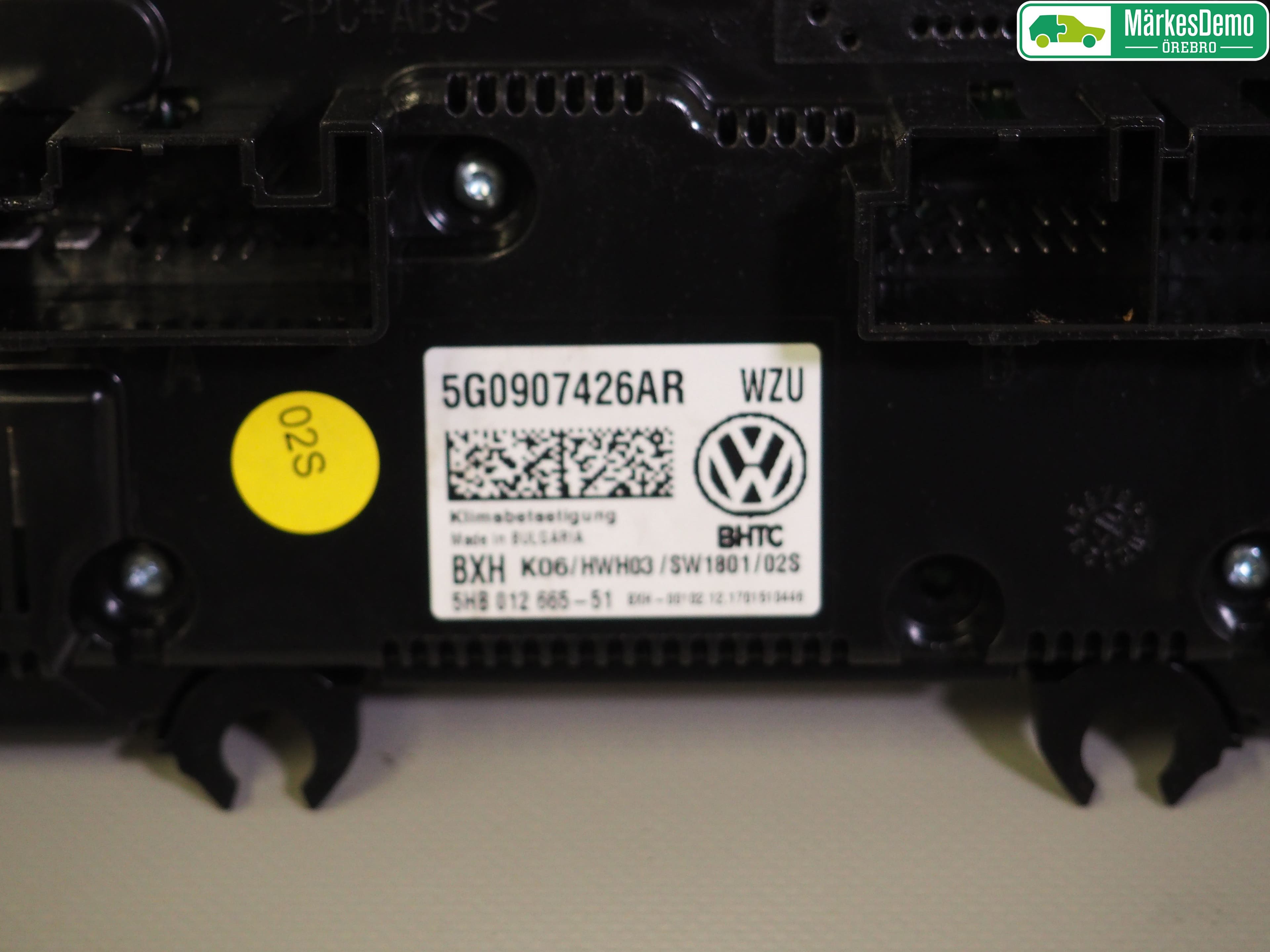 Volkswagen VW GOLF / E-GOLF VII 13-20 Ac Styrenhet Ac Manöveren