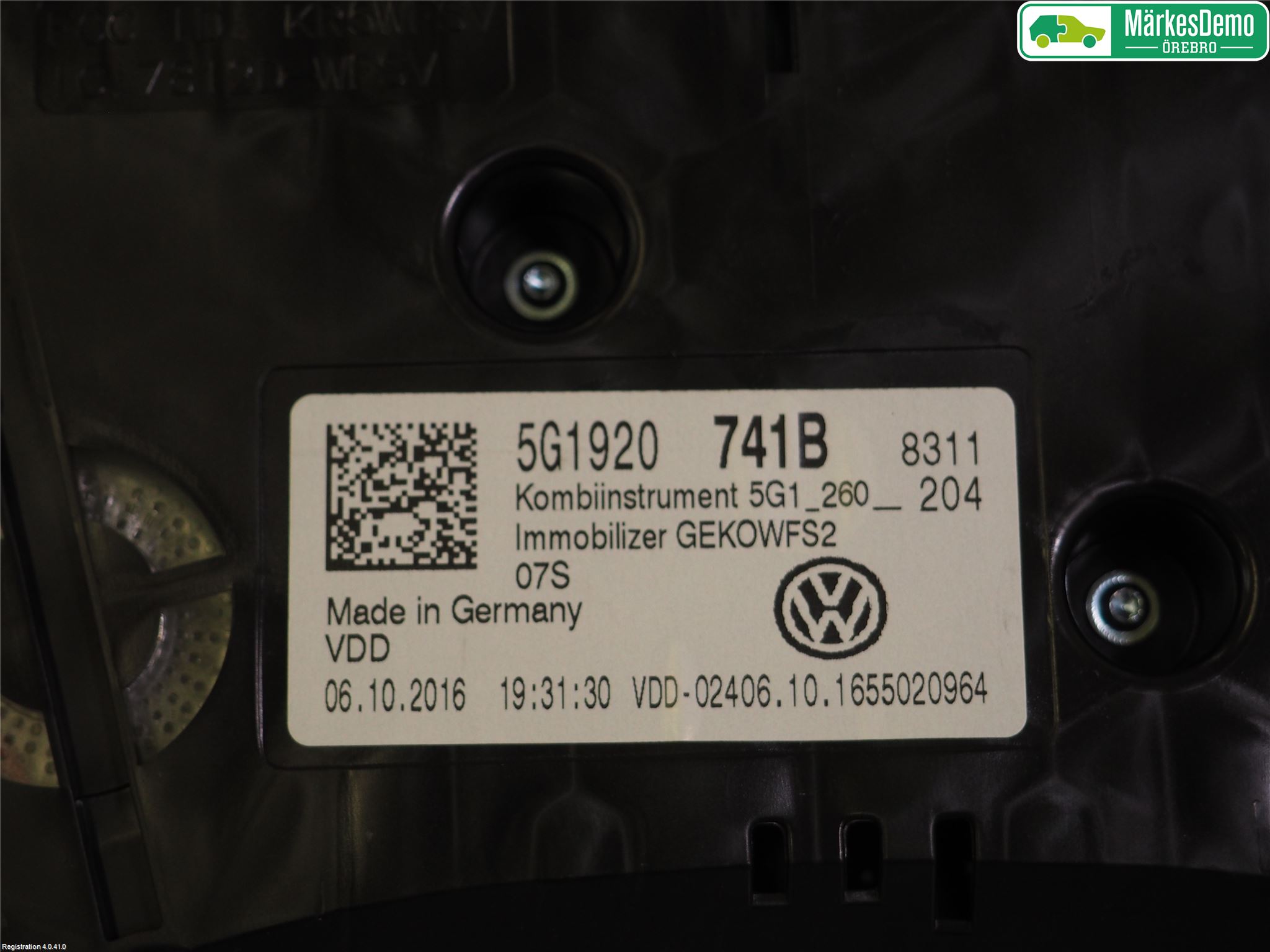 Volkswagen VW GOLF / E-GOLF VII 13-20 Instrument Komb