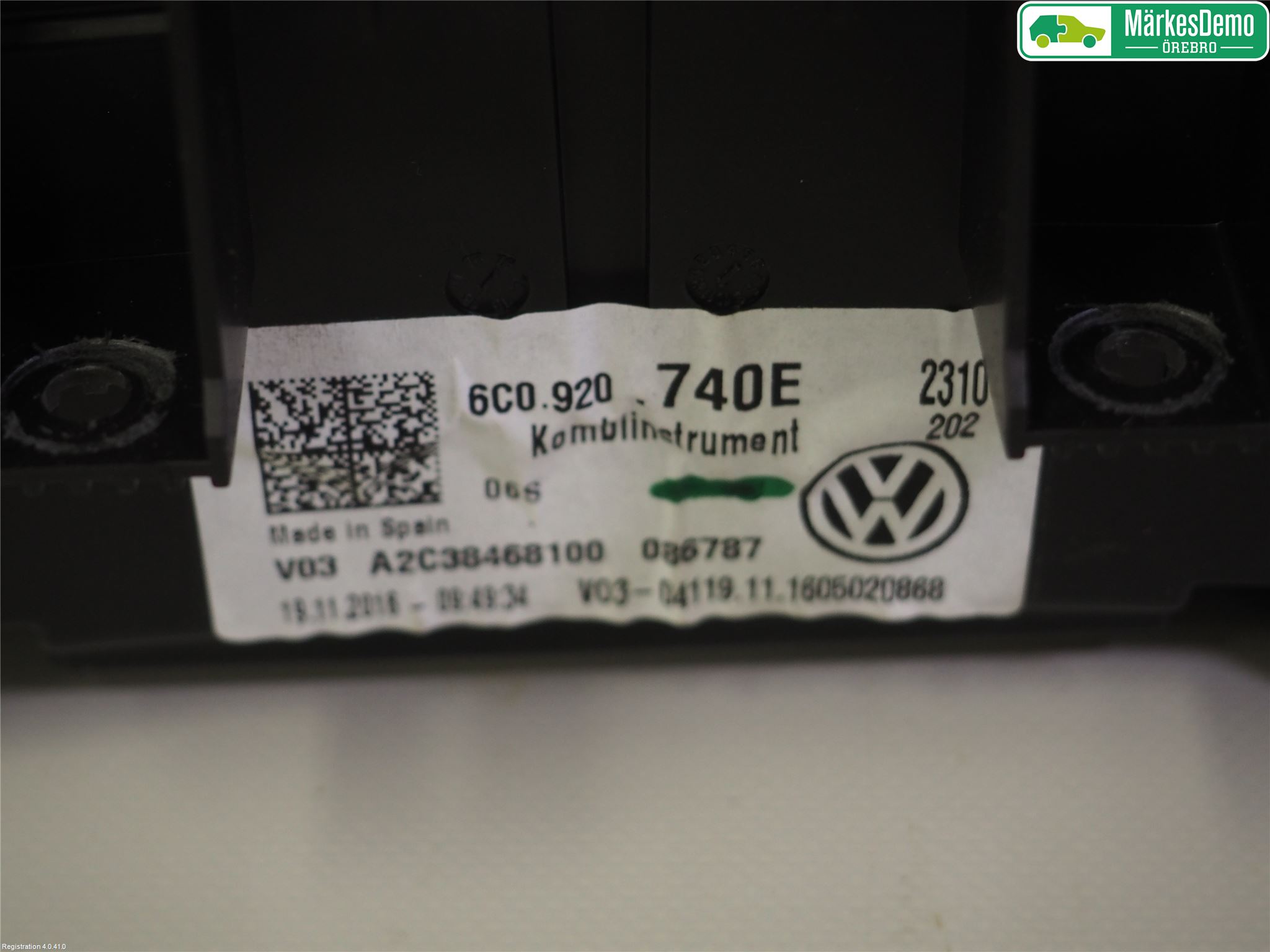 Volkswagen VW POLO 10-17 Instrument Komb