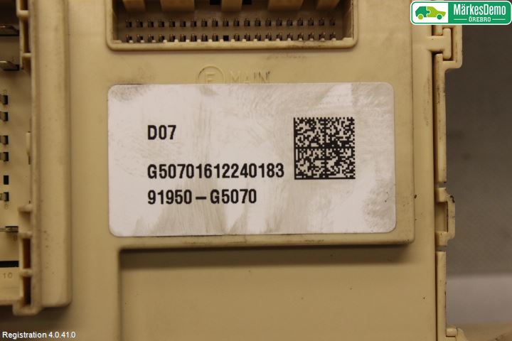 Kia NIRO (DE) 17-22 Säkringsdosa-Elcentral