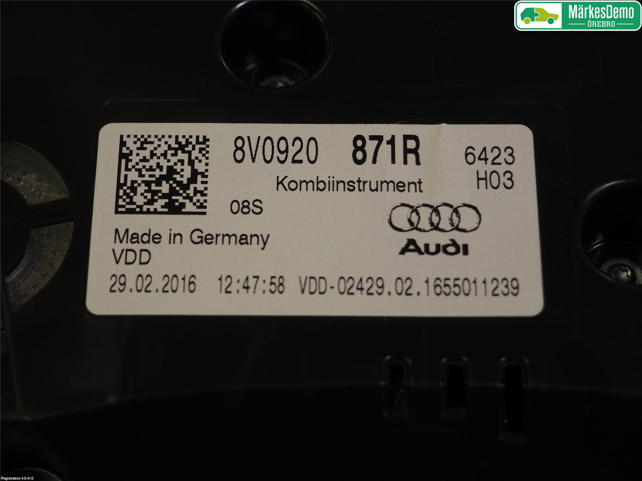 Audi A3/S3 8V 13-20 Instrument Komb