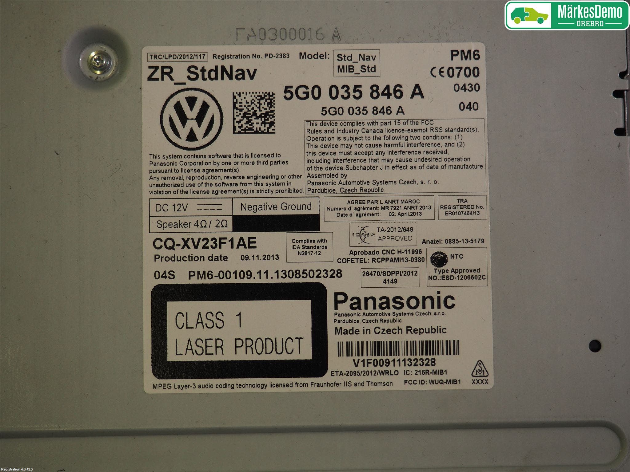 Volkswagen VW GOLF / E-GOLF VII 13-20 Radio