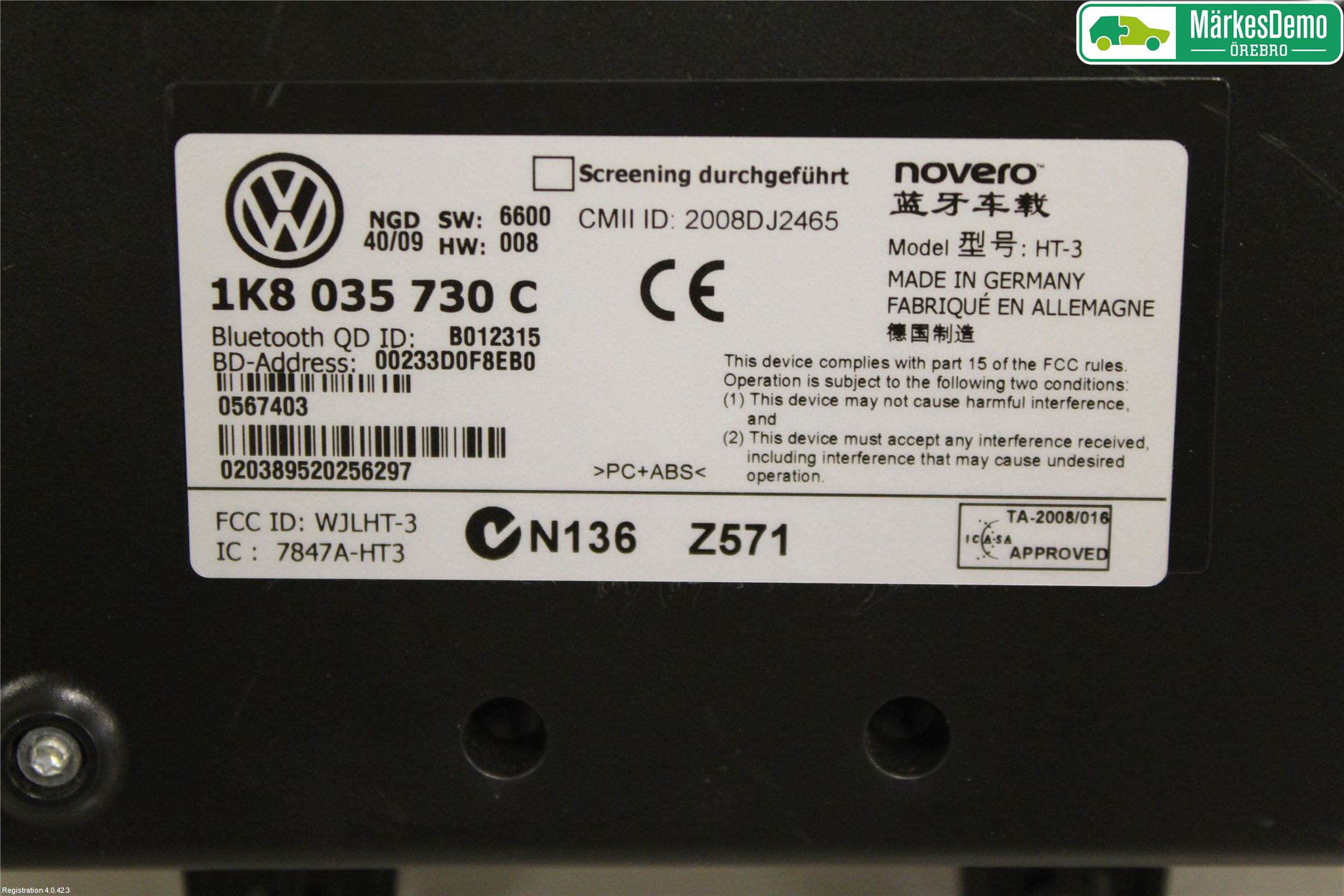 Volkswagen VW GOLF VI 09-13 Styrenhet Övrigt