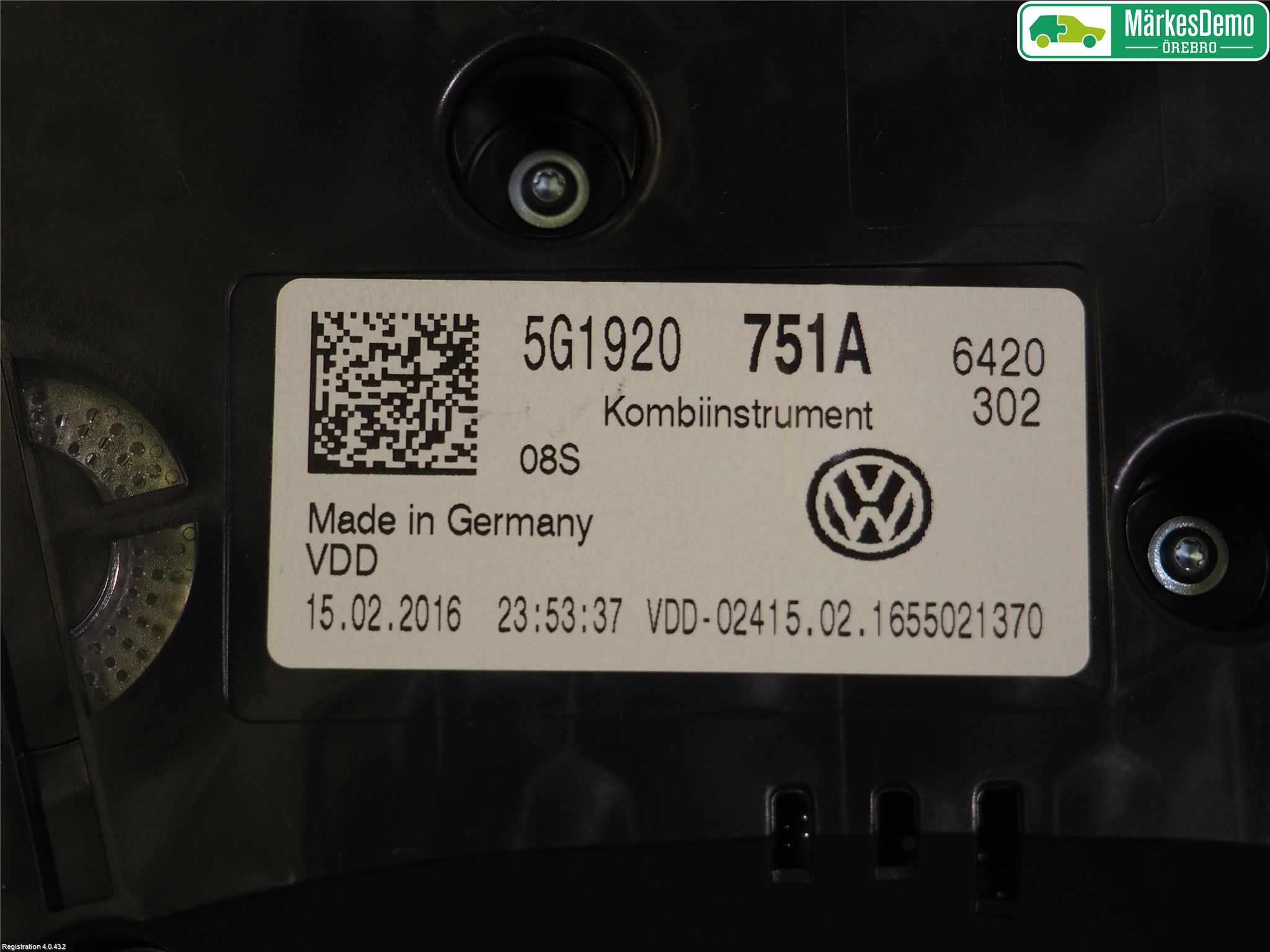Volkswagen VW GOLF / E-GOLF VII 13-20 Instrument Komb