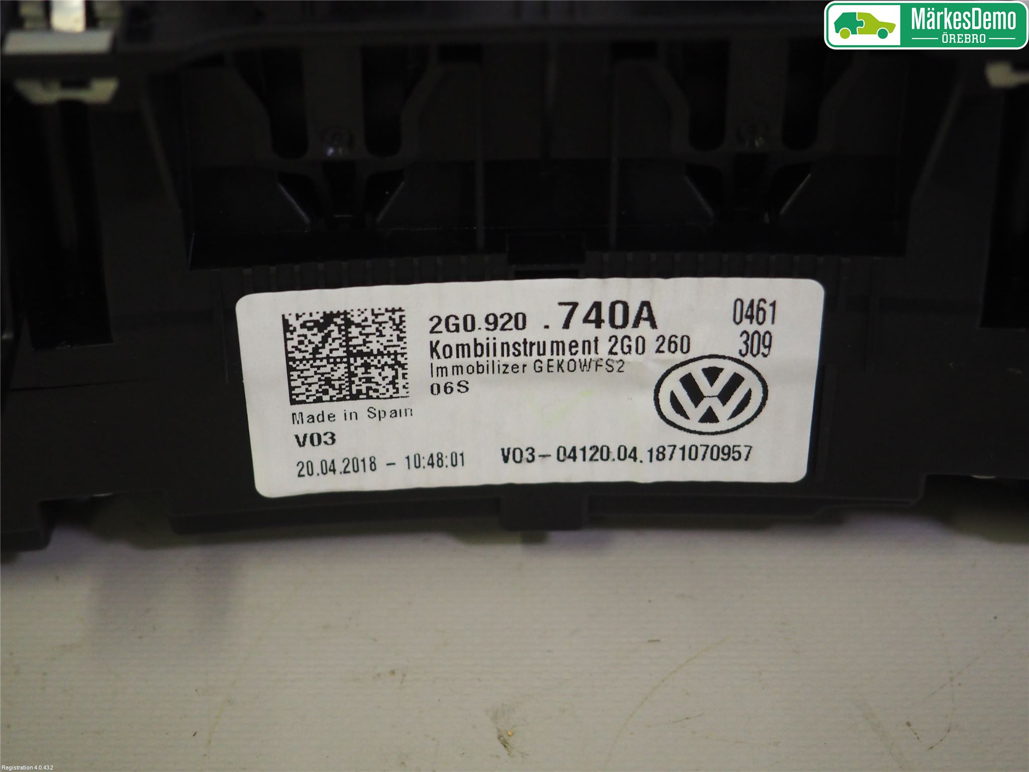 Volkswagen VW POLO VI 18->> Instrument Komb