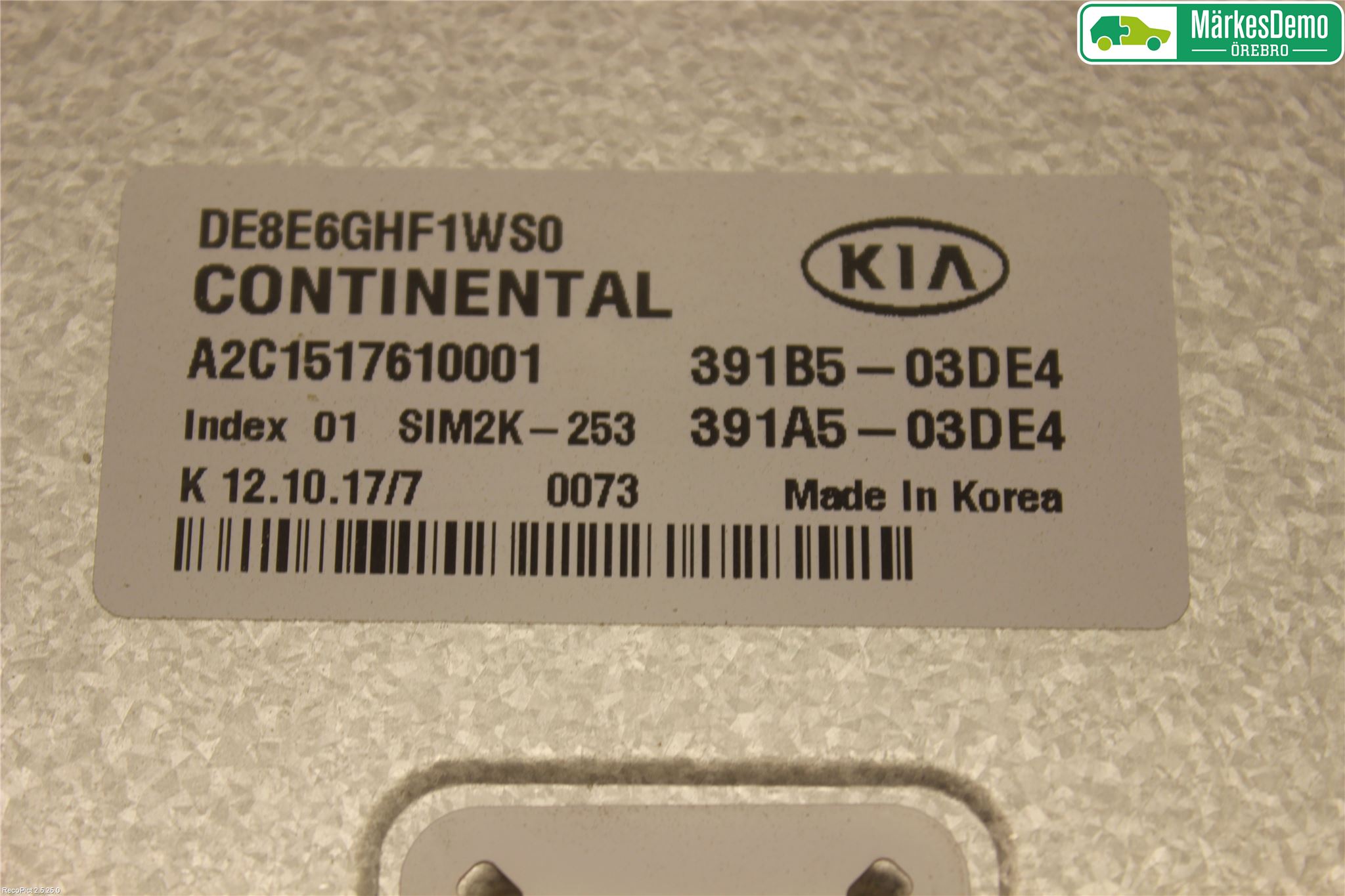 Kia NIRO (DE) 17-22 Styrenhet Insprut Bensin