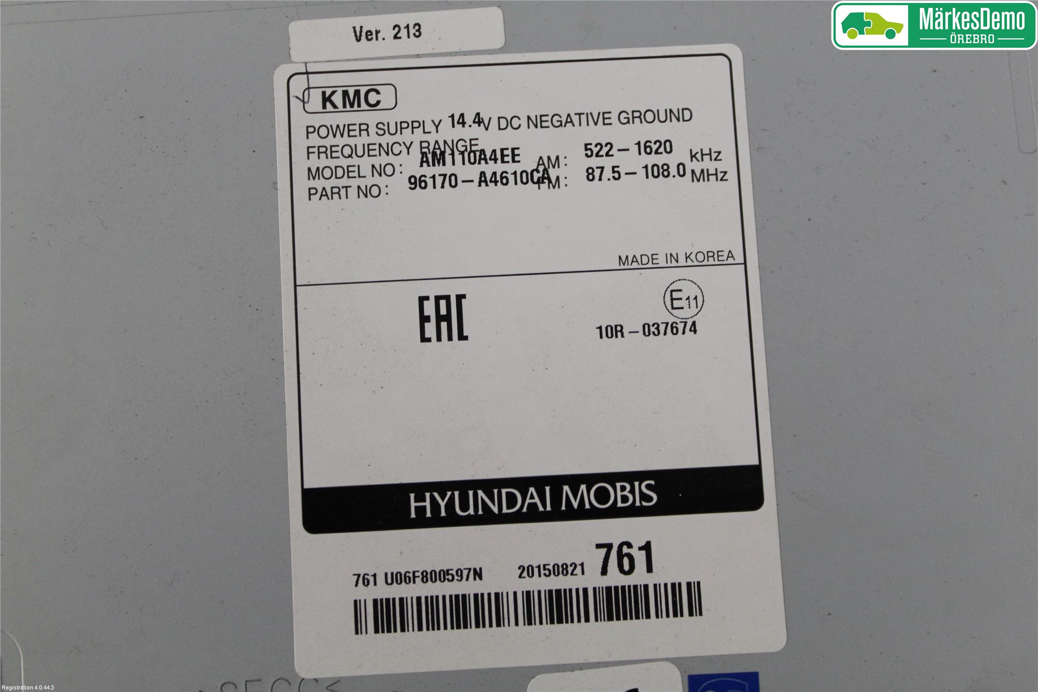 Kia CARENS III 13-19 Radio