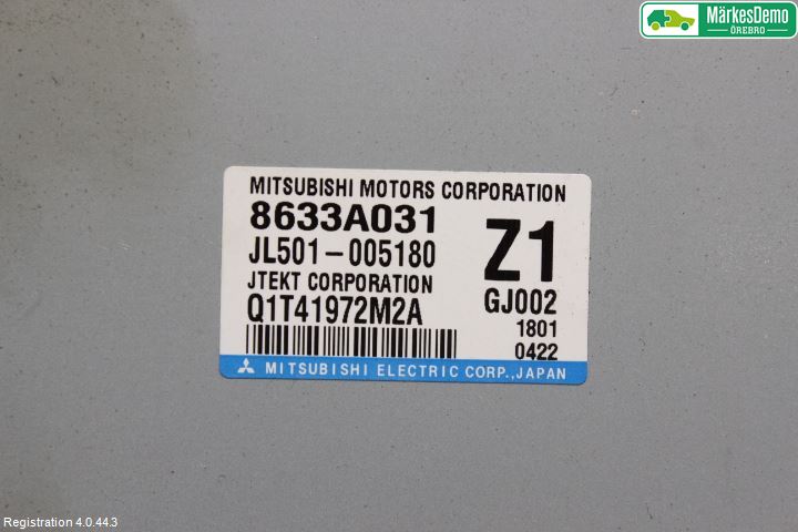 Mitsubishi ASX 10-22 Styrenhet Styrservo