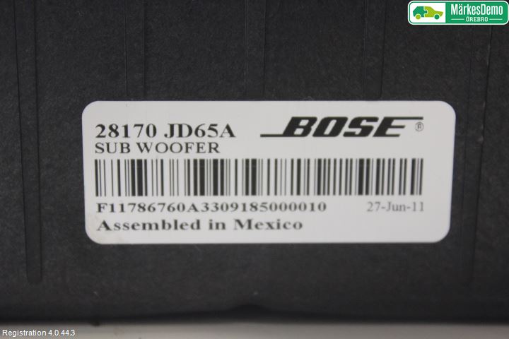 Nissan QASHQAI+2  10-14 Högtalare