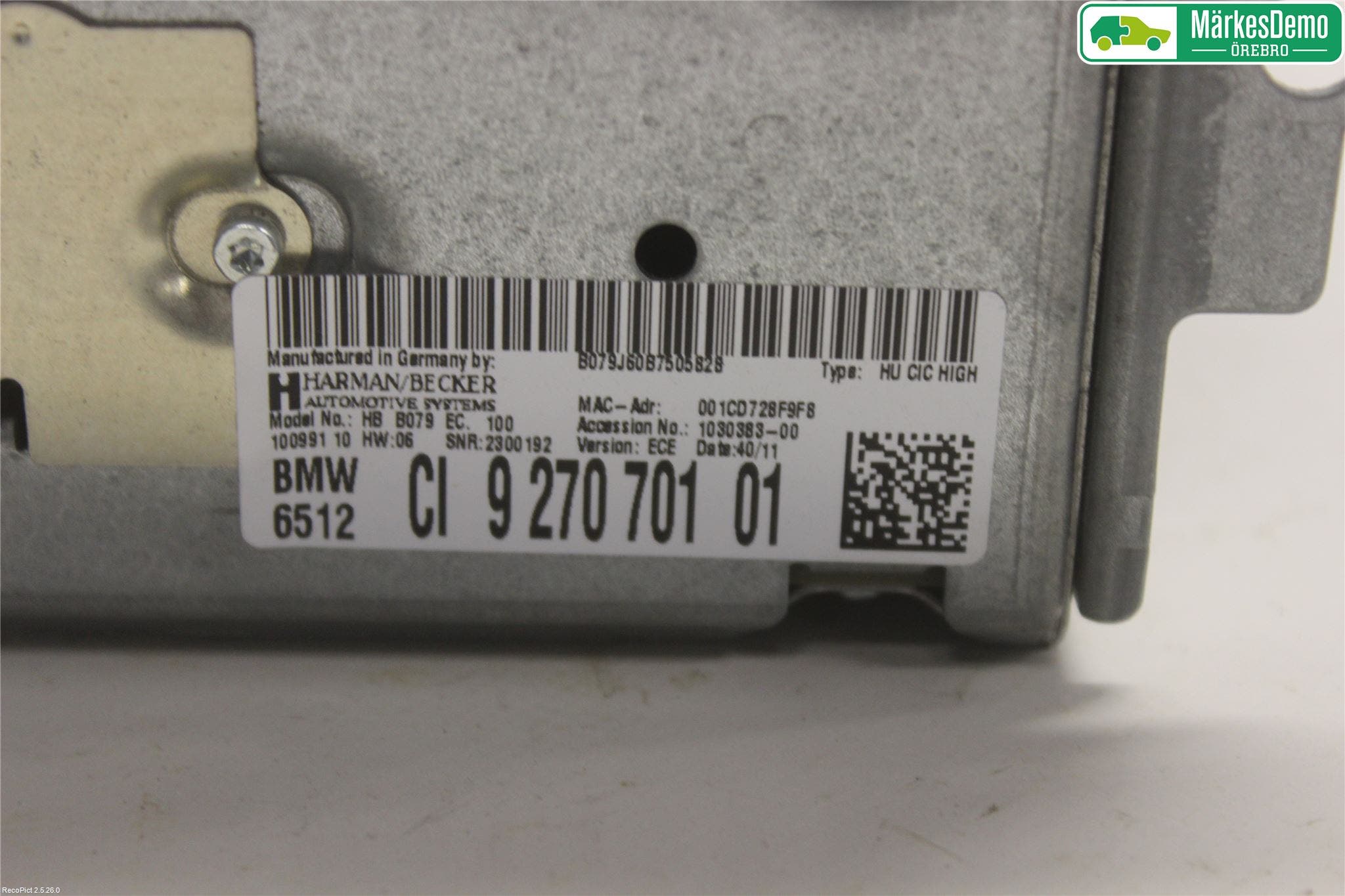 BMW 1 F20/F21 11-19 Gps Navigator