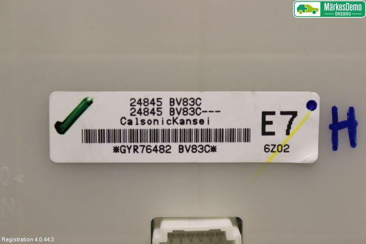 Nissan JUKE 14-19 Ac Styrenhet Ac Manöveren