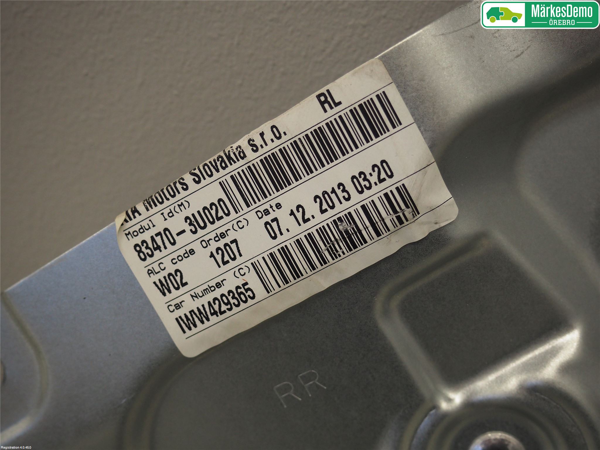 Kia SPORTAGE (SL) 11-15 Fönsterhiss El Kompl