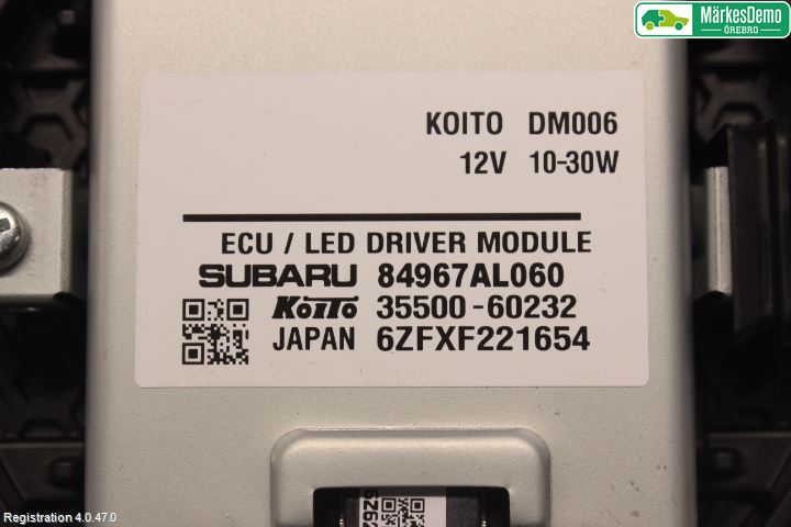 Subaru OUTBACK 15-20 Styrenhet Övrigt