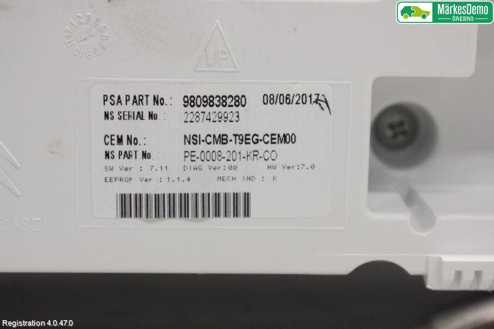 Peugeot 308 14-21 Instrument Komb