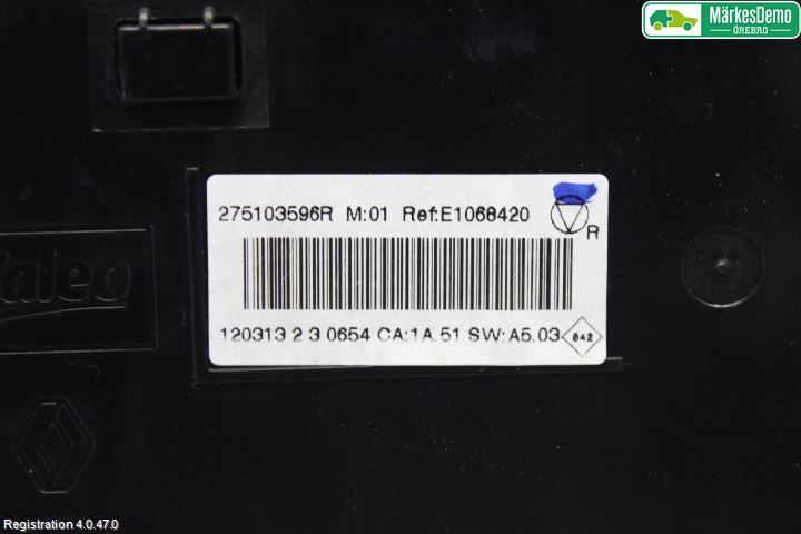 Renault MEGANE III 09-15 Ac Styrenhet Ac Manöveren