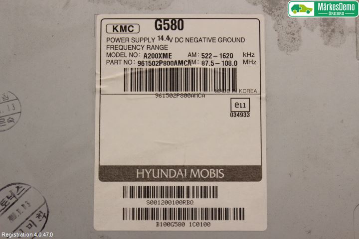 Kia SORENTO 10-14 Cd Radio - Multimediapanel