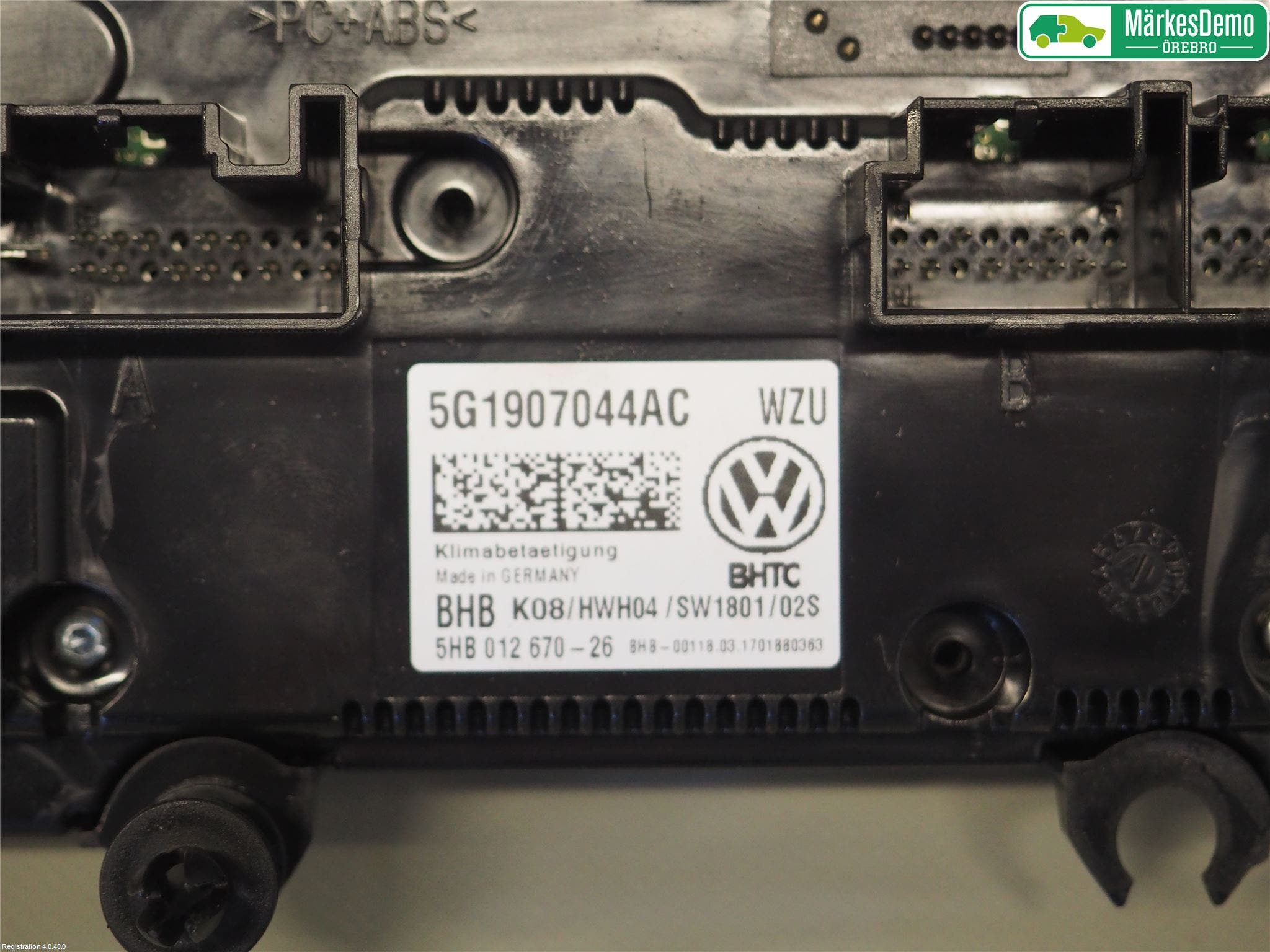 Volkswagen VW GOLF / E-GOLF VII 13-20 Ac Styrenhet Ac Manöveren