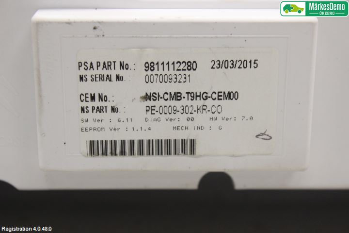 Peugeot 308 14-21 Instrument Komb