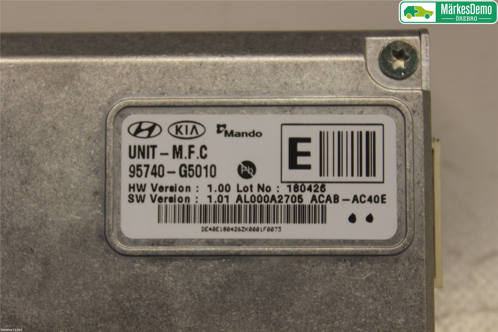 Kia NIRO (DE) 17-22 Sensor Aktivt Kollisionsskydd