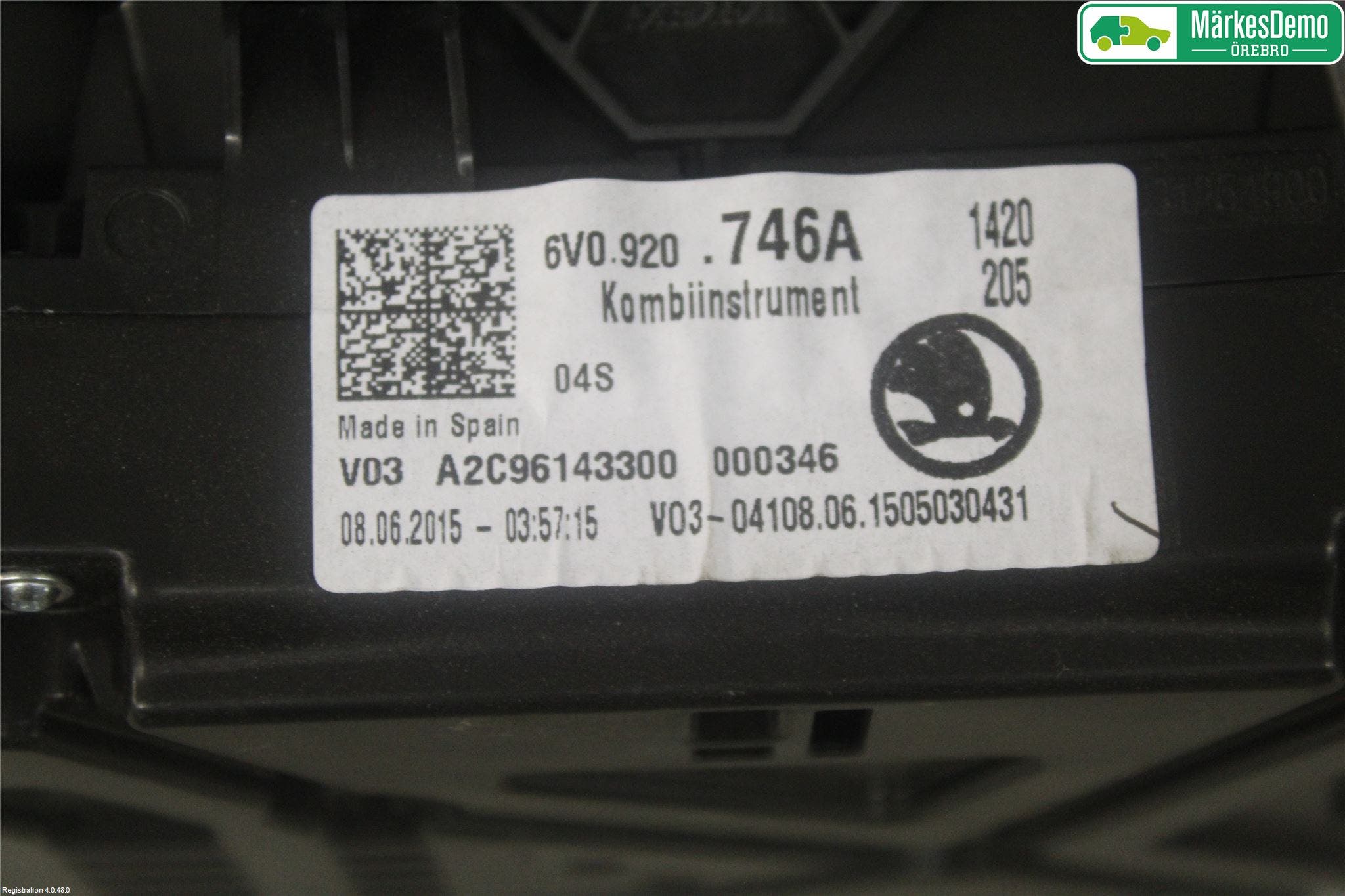 Skoda FABIA 15-21 Instrument Komb
