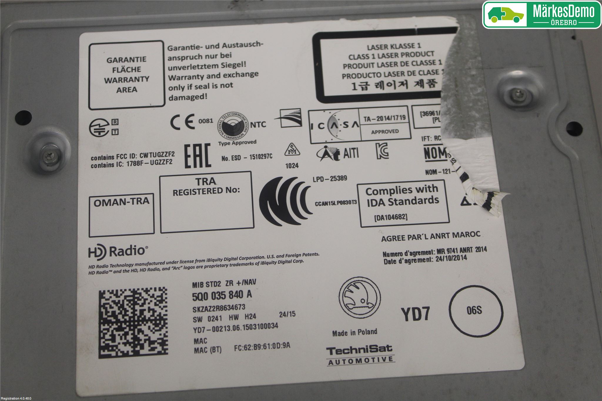 Skoda FABIA 15-21 Radio