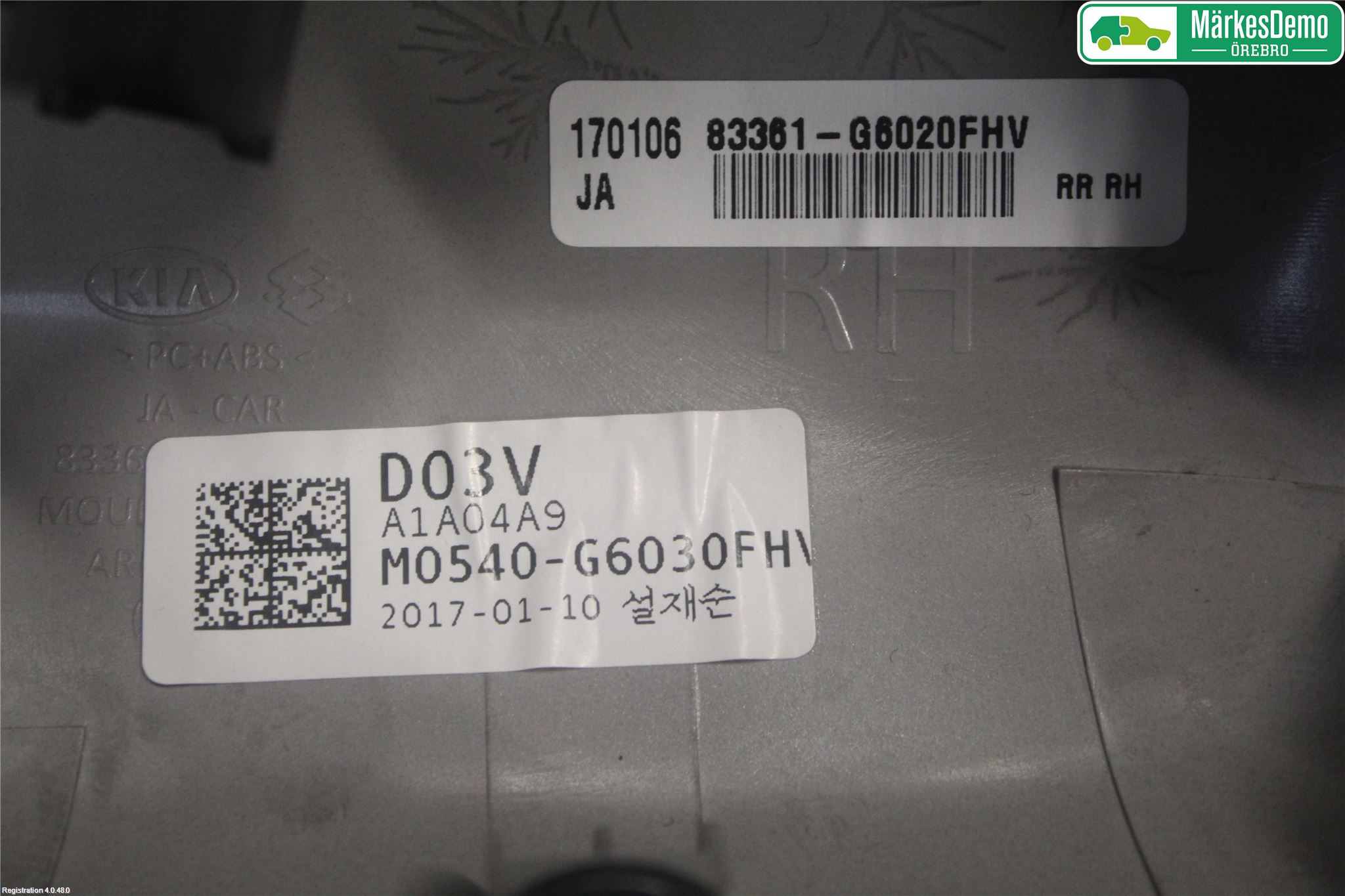 Kia PICANTO 17- Dörrklädsel Hö