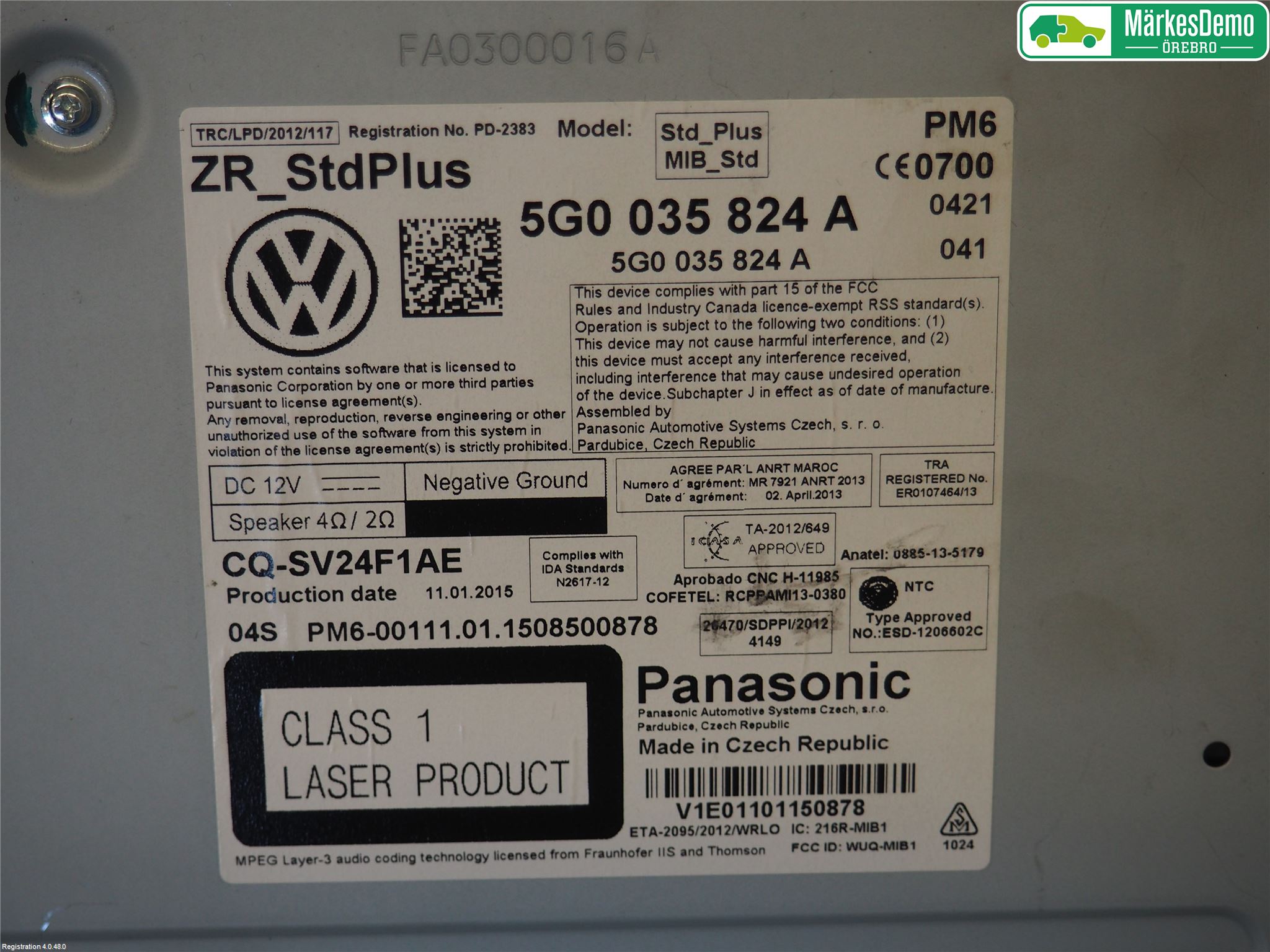 Volkswagen VW GOLF / E-GOLF VII 13-20 Radio