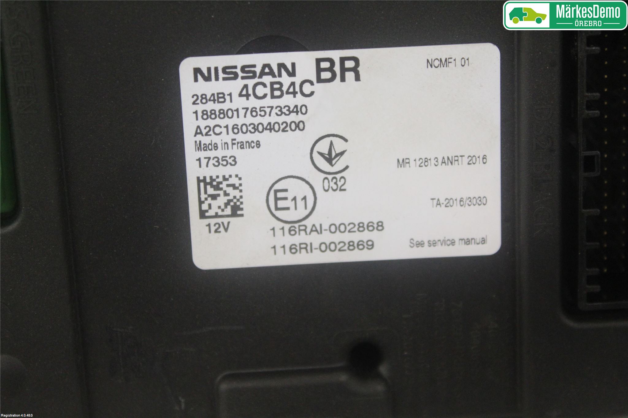 Nissan QASHQAI 14-17 Styrenhet Övrigt