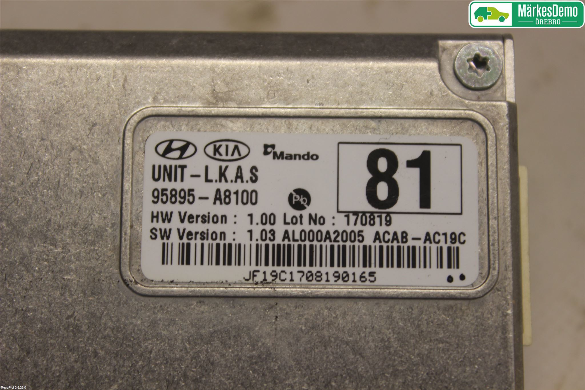 Kia OPTIMA 16-20 Sensor Aktivt Kollisionsskydd