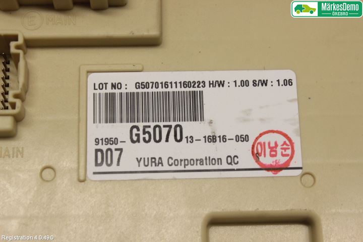 Kia NIRO (DE) 17-22 Säkringsdosa-Elcentral