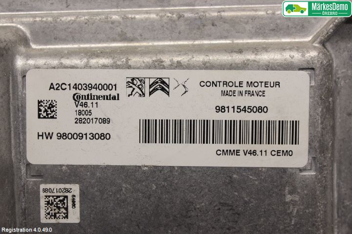 Peugeot PEUGOT 208 16-19 Styrenhet Insprut Bensin
