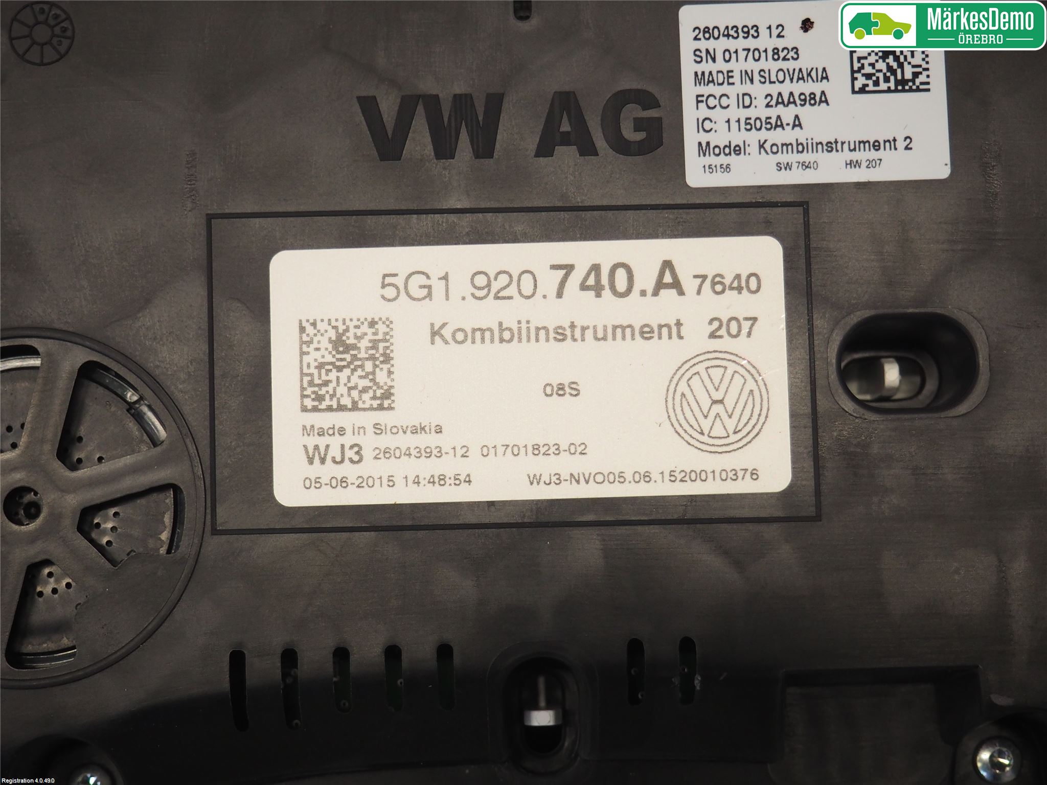 Volkswagen VW GOLF / E-GOLF VII 13-20 Instrument Komb