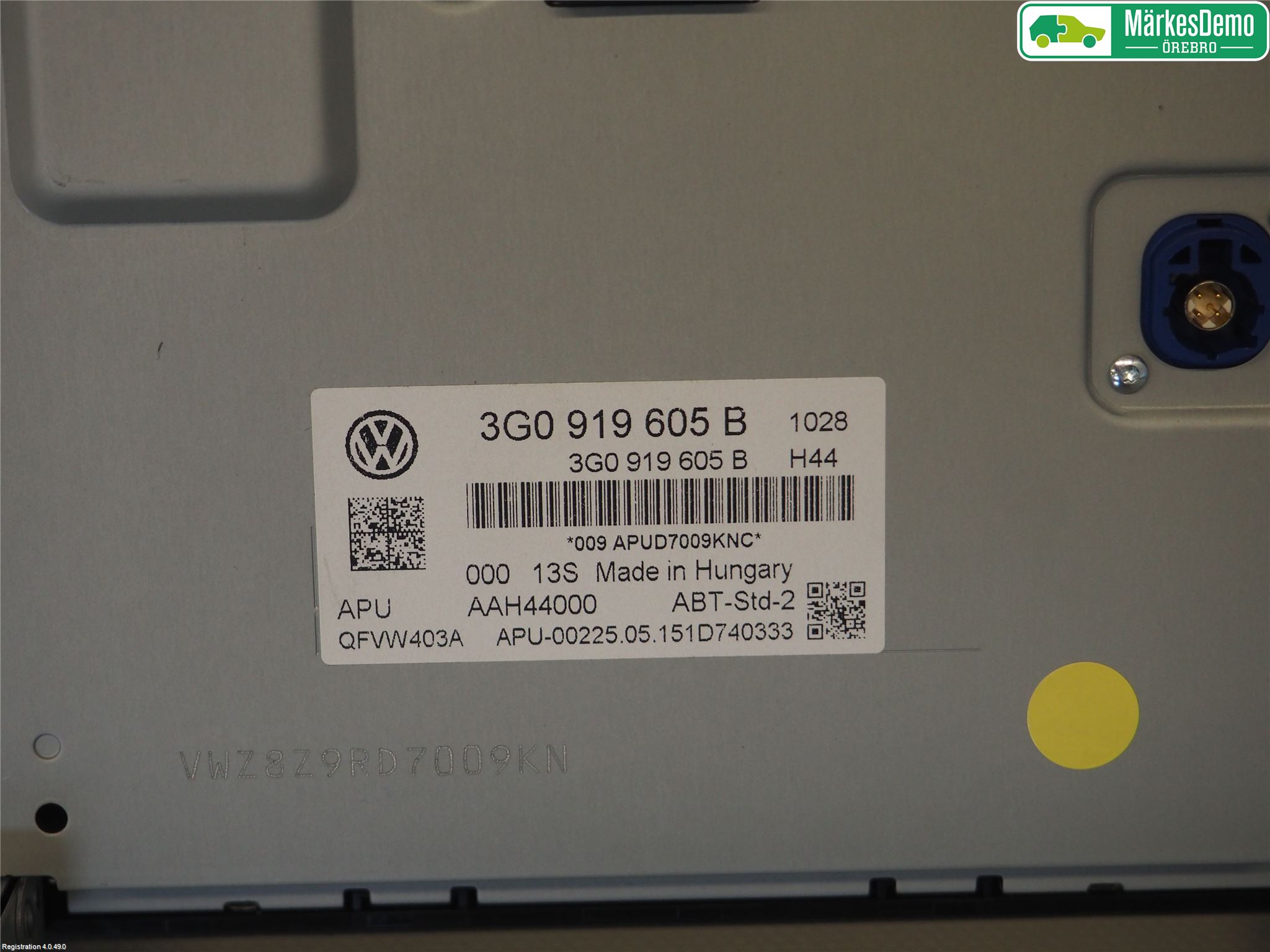 Volkswagen VW GOLF / E-GOLF VII 13-20 Multifunktionsdisplay