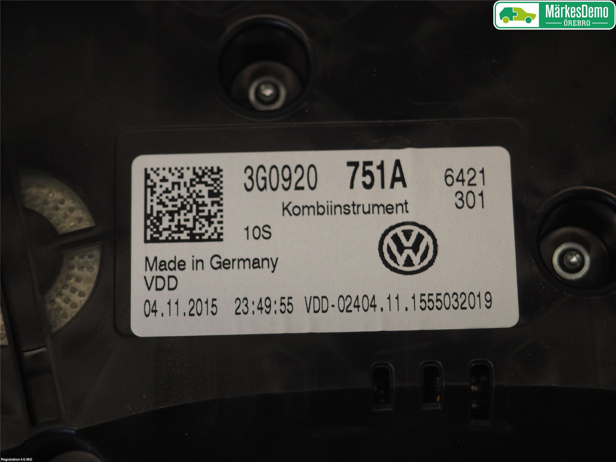 Volkswagen VW PASSAT 15-19 Instrument Komb