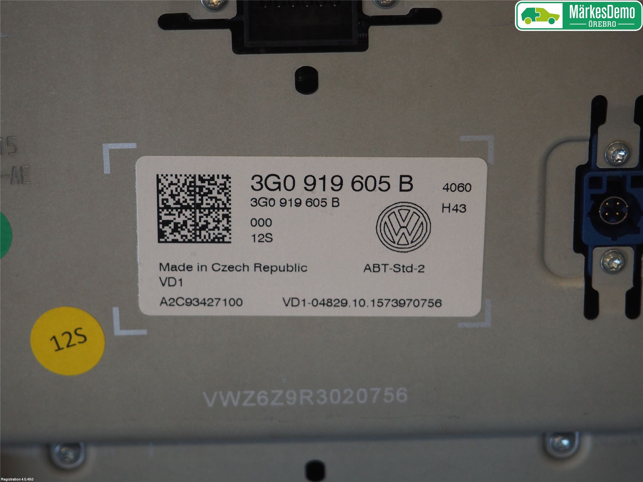 Volkswagen VW PASSAT 15-19 Multifunktionsdisplay