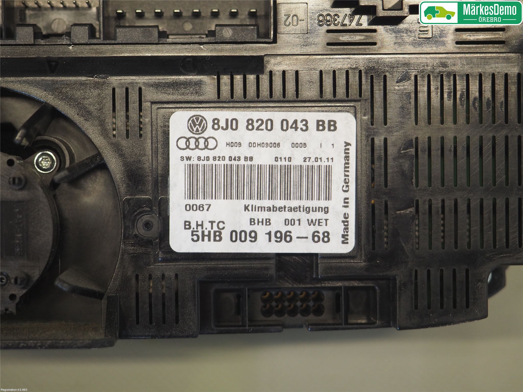 Audi TT/TTS 07-14 Ac Styrenhet Ac Manöveren