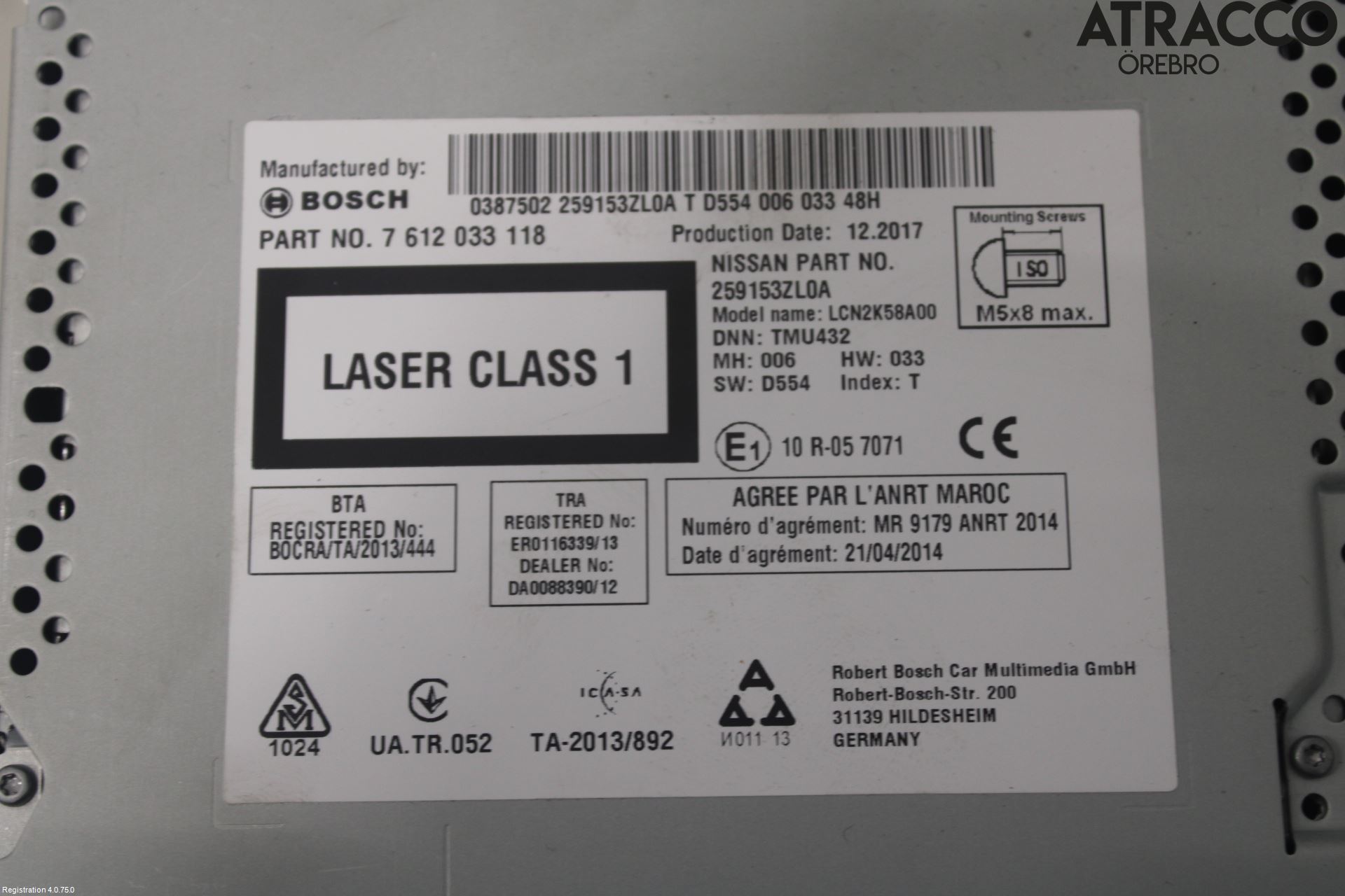 Nissan PULSAR Cd Radio - Multimediapanel