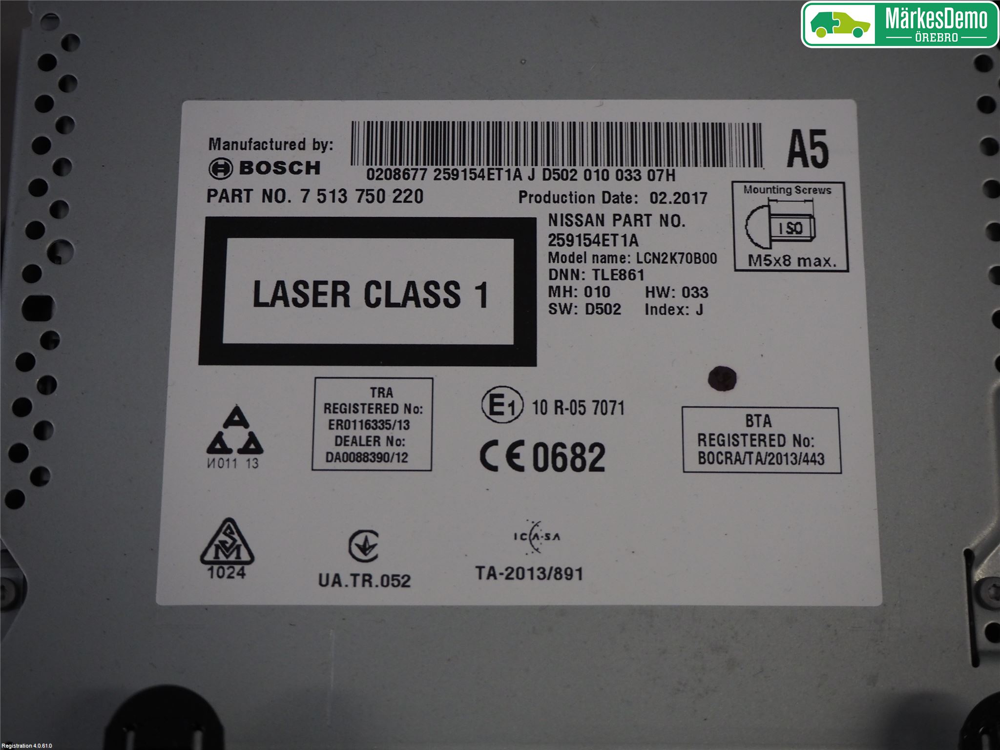 Nissan QASHQAI 14-17 Cd Radio - Multimediapanel