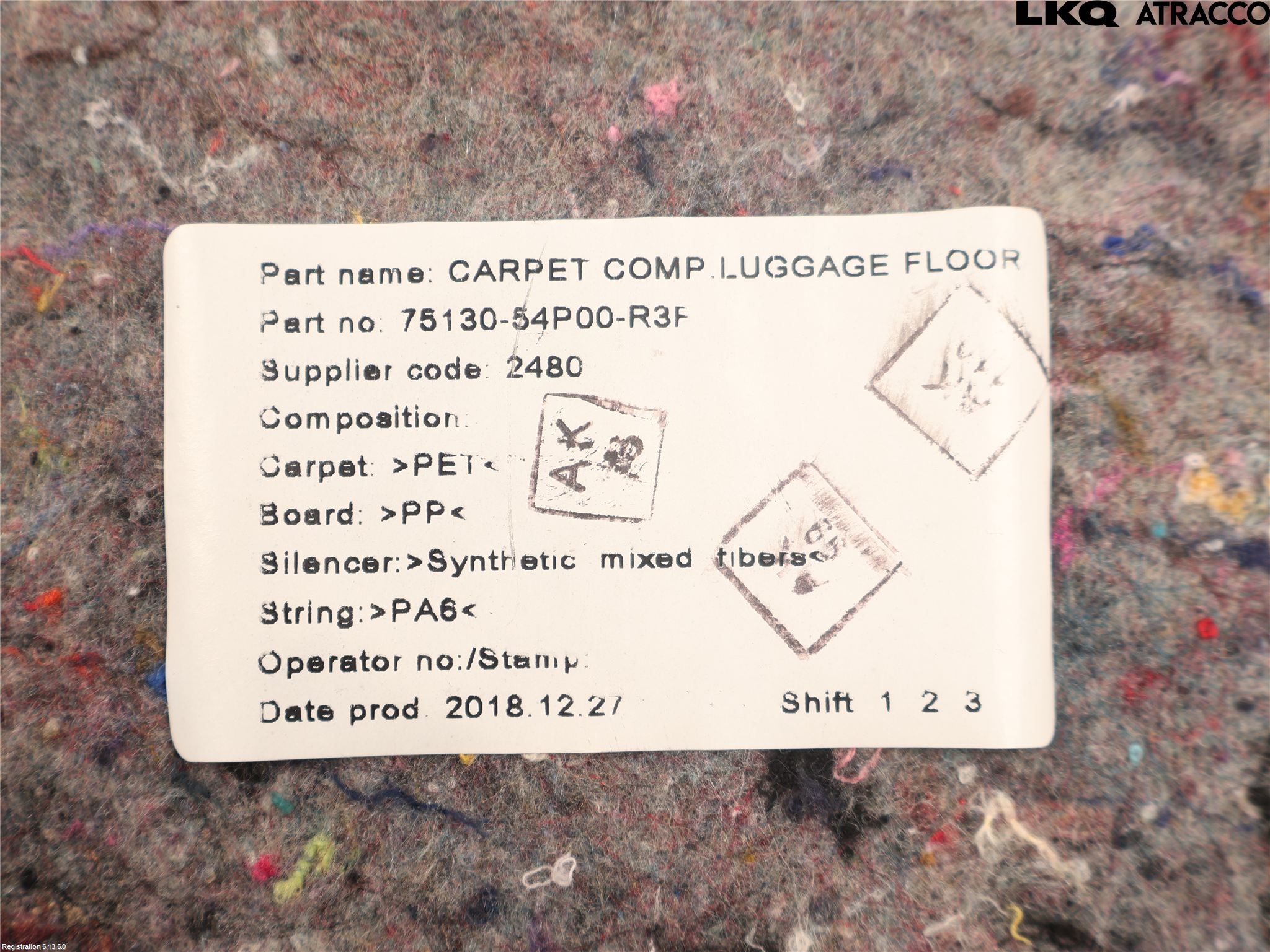 Suzuki VITARA 15- Inrbagagerumklädsel-Golv