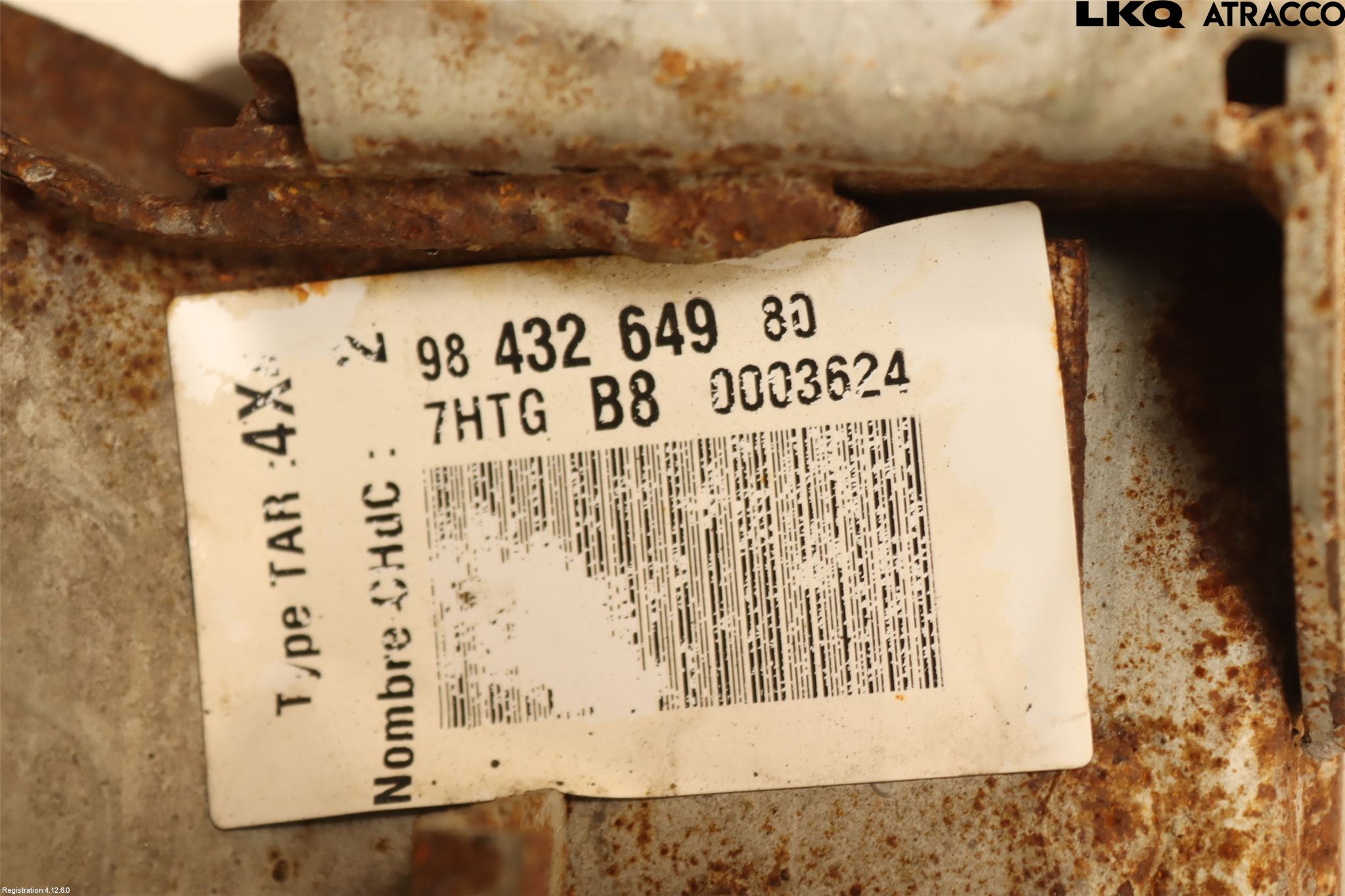 Citroen DS 7 CROSSBACK 19-23 Bakaxelbalk