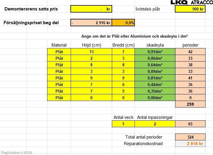 Nissan QASHQAI+2  10-14 Dörr Bak Vänster