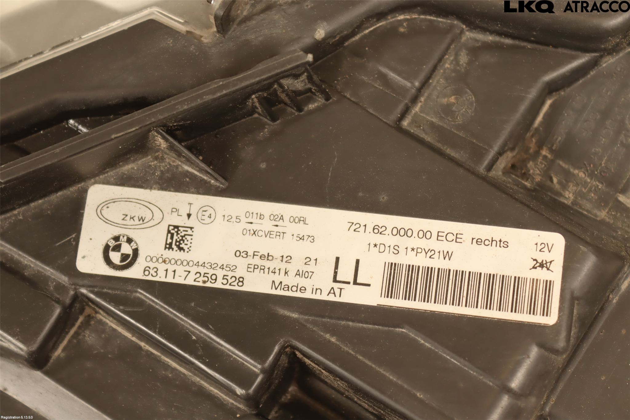 BMW 3 F30/F31/F80 12-19 Strålkastare Höger