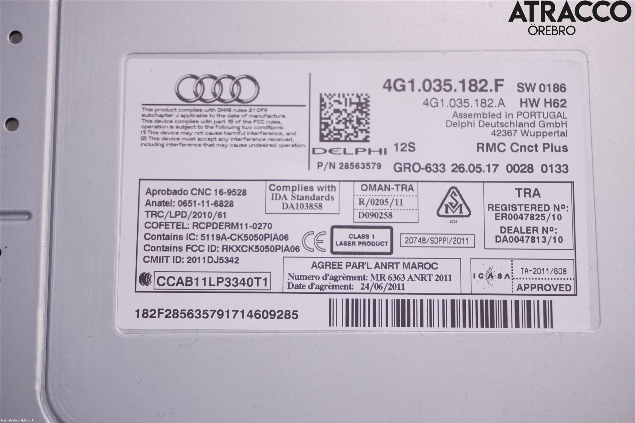Audi A6/S6 4G 11-18 Cd Radio - Multimediapanel