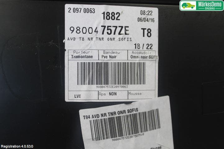 Peugeot 5008 10-16 Dörrklädsel Hö