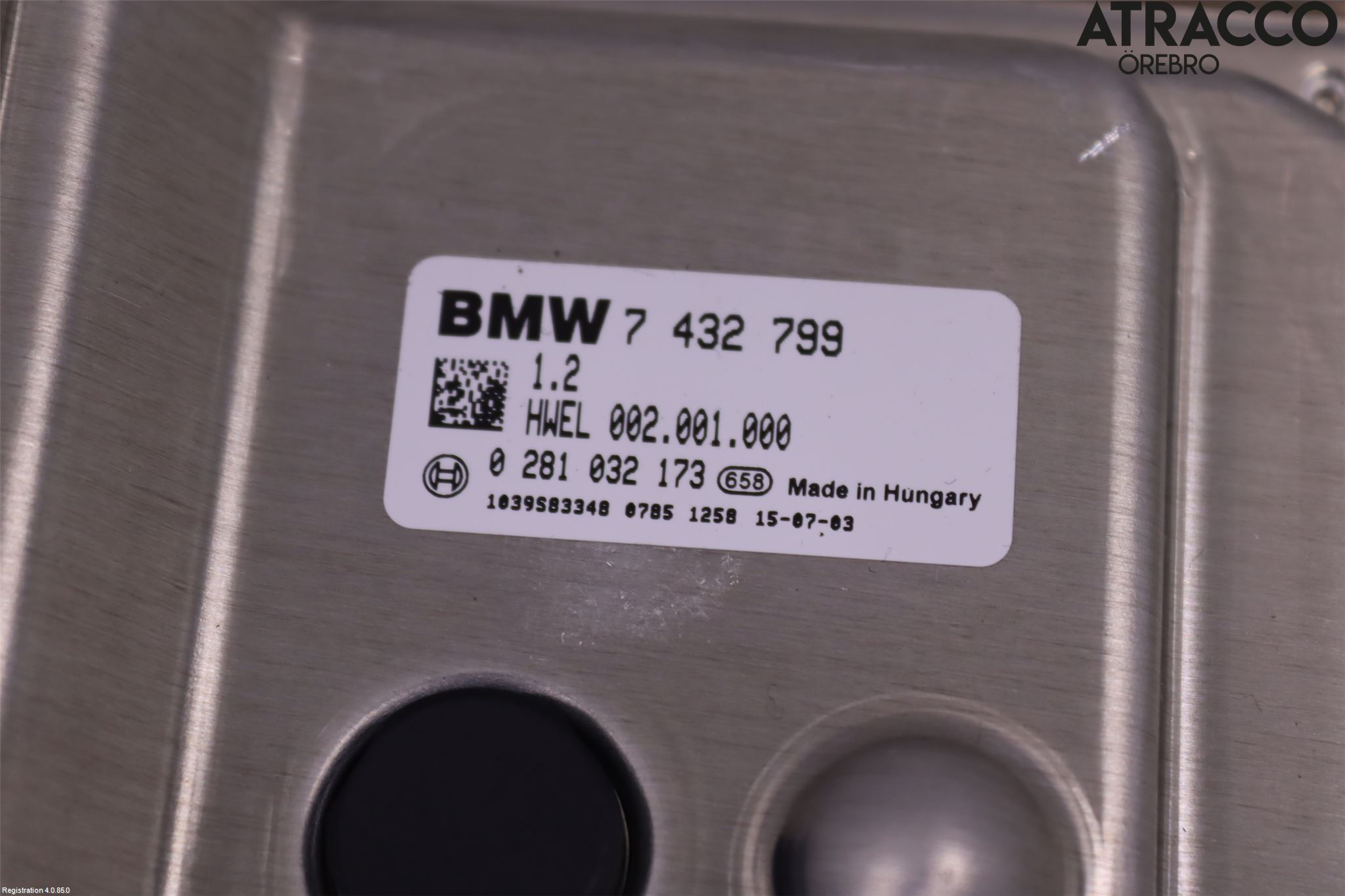 BMW 5 F10/F11/F18 09-17 Styrenhet Avgasrening
