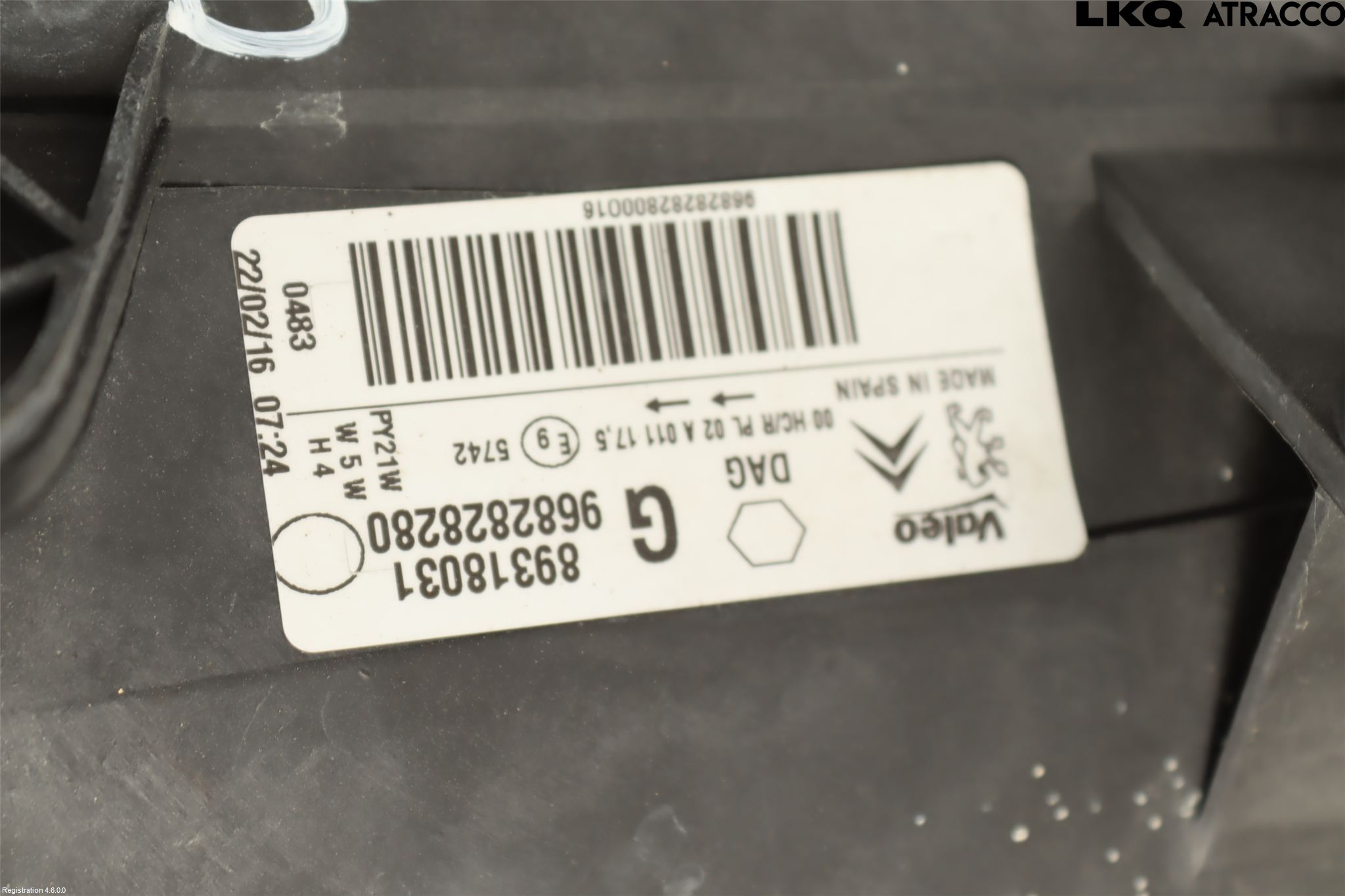 Citroen BERLINGO 08-18 Strålkastare Vänster